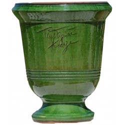 Vase d'Anduze terre cuite Lisse vert Terre Figuière