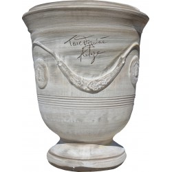 Vase d'Anduze terre cuite Cérusé brun Terre Figuière