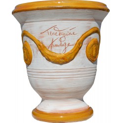 Vase d'Anduze terre cuite Cérusé miel Terre Figuière