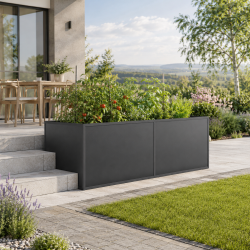 Potager surélevé en aluminium - gris anthracite - 210 - KGT