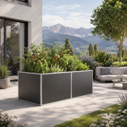 Potager surélevé en aluminium - gris - 210 - KGT