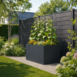 Potager surélevé en aluminium - gris anthracite - 130 - KGT