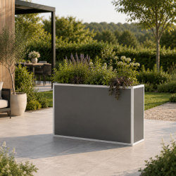 Potager surélevé en aluminium - gris - 130-S - KGT