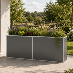 Potager surélevé en aluminium - gris - 210-S - KGT