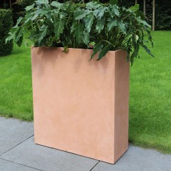 Bac à plantes en fibre de terre 80x30xH.92cm terracotta 
