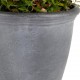 Bac à plantes en plastique rotomoulé Rinca Kiri gris clair D.61xH.50cm - MegaCollections