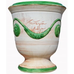 Vase d'Anduze terre cuite Cérusé vert Terre Figuière